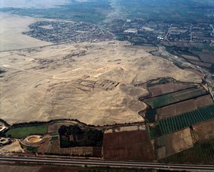 Aerial view of precolombian site