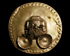 Pre-Columbian art, Calima culture: golden pectoral by Pre Columbian Pre Columbian