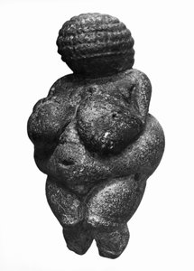 The Venus of Willendorf, Side View of Female Figurine, Gravettian Culture, Upper Paleolithic Period by Prehistoric
