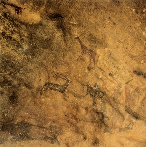 Prehistoric phallic dance, Spain, Catalonia, Lleida, El Cogul, Grotte des Maures by Prehistoric Prehistoric