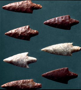 Arrows from the necropolis of Rinaldone. Copper age. Eneolithic. 2200 BC. Museo Nazionale Preistorico Etnografico Luigi Pigorini, Rome