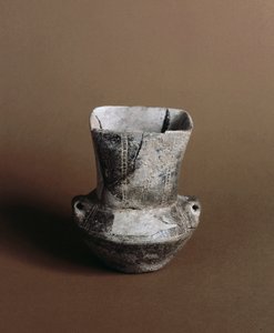 Square Opening Vase with Neolithic Graffiti by Prehistoric Prehistoric