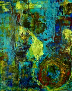 Dynamic Teal Abstract Swirls by Preston Harmon
