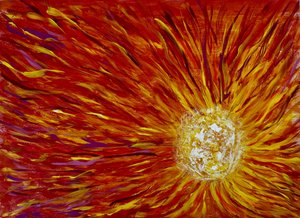 Fiery Abstract Sun by Preston Harmon