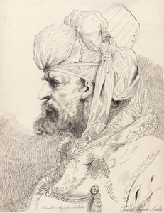 Head of an Aga of the Janisseries by Princess Augusta Charlotte