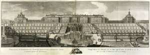 View of the Great Palace in Peterhof by Prokofy Artemyevich Artemyev