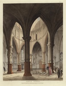 Temple Church by Pugin and Rowlandson