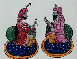 Maharaja Kharak Singh and Maharaja Nau Nihal Singh, c.1890 by Punjabi School