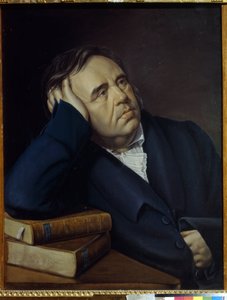 Portrait of the Fabulist I.A. Krylov by Pyotr Alexeevich Olenin