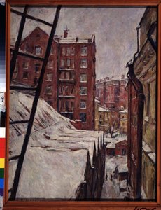 21 Myasnitskaya Street, Moscow. Urban Landscape in the Snow by Pyotr Ivanovich Lvov