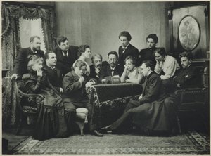 Anton Chekhov Reads The Seagull with the Moscow Art Theatre Company, 1899 by Pyotr Petrovich Pavlov