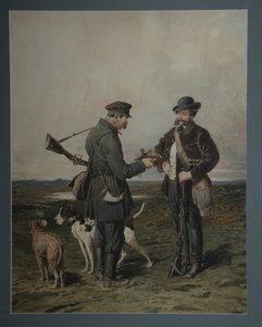 Hunters by Pyotr Petrovich Sokolov