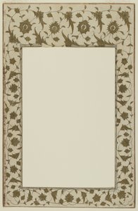 Stenciled Manuscript Border with Floral Motifs