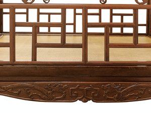 Detail of a Huanghuali six-post canopy bed, Jiazichuang Qing Dynasty by Qing Dynasty Chinese School