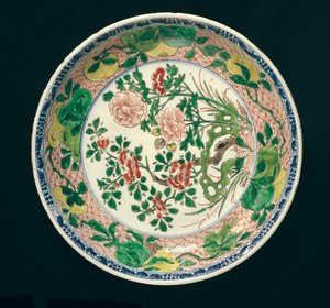 Dish with famille verte decoration, Kangxi Period