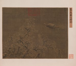 Fishing Alone in an Icy River by Qing Dynasty Chinese School