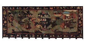Twelve-Fold Coromandel Screen by Qing Dynasty Chinese School