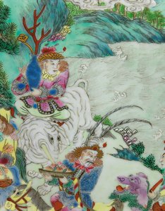 Detail (One of a Pair of Imperial Famille Rose Vases) by Qing Dynasty   Jiaqing Period Chinese School