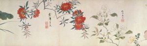 Flowers, Handscroll by Qing Dynasty Chinese School