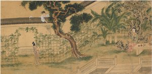 Scene from the play Romance of the West Chamber, by Wang Shifu, 16th century