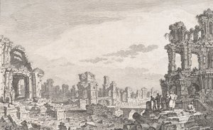 Ruins of Cumae, 18th century by Quentin Pierre Chedel