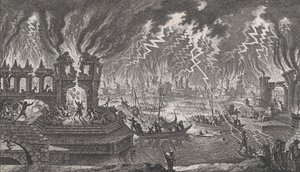 View of a Conflagration by Quentin Pierre Chedel
