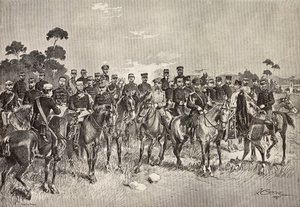 Foreign armies officers visiting Italian soldiers in Lombardy by Quinto Cenni