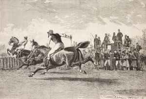 Horse race at park of Villa Arconati, Castellazzo