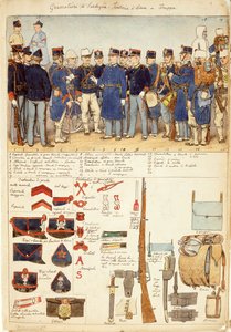 Uniforms of Grenadiers of Sardinia, Line Infantry, Troop of Kingdom of Italy by Quinto Cenni by Quinto Cenni