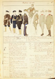 Uniforms of Kingdom of Italy, color plate by Quinto Cenni