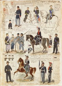 Various Uniforms of Kingdom of Sardinia by Quinto Cenni