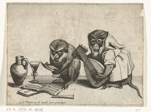 Two Monkeys Making Music