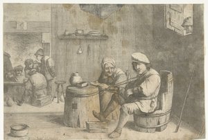 Violinist in a Tavern by Quirin Boel