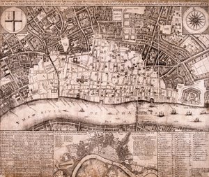 Map of London, 1666