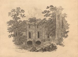 Part of the Cloisters at Fountains Abbey