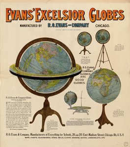 Advertisement Poster for Globes by R. O. Evans And Company