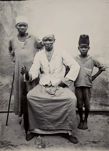 Man and two boys, Tanzania by R. V. Pereira