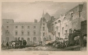 Ruins of the House of Lords, Westminster by R. W. Billings
