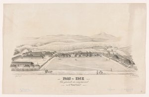 View of Fort de Kock by R. Walthert (signed by artist)