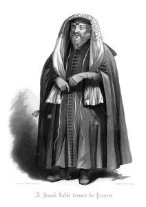 A Jewish Rabbi Dressed for Prayers
