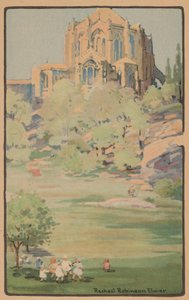 The Cathedral of St. John the Divine from Morningside Park, 1914