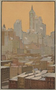 The Singer Building from Brooklyn Bridge by Rachael Robinson Elmer