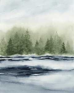 Misty Forest Lake