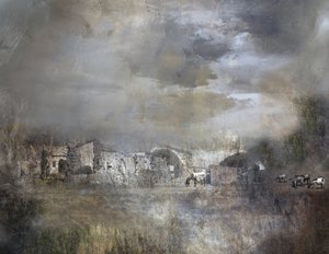 Old Village Under Clouds by Rachel Pansky