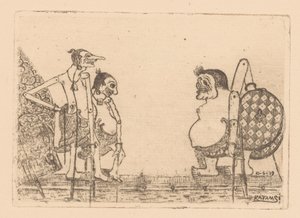 Wayang Puppets by Raden Katamsi (signed by artist)