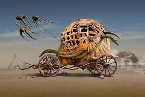 Surreal Desert Chariot by Radoslav Penchev