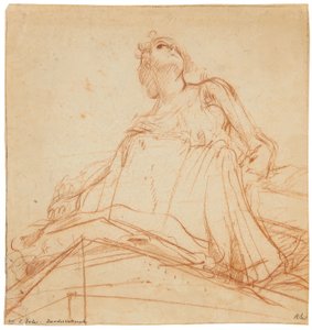 Draft Study for Reichstag Ceiling Painting by Raffael Schuster Woldan