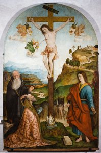 Crucifixion by Raffaele De (fl.1514 1573) Pancalino