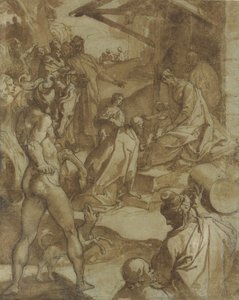 The Adoration of the Magi by Raffaellino da Reggio