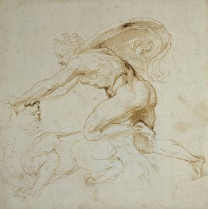 Hercules overpowering a Lion